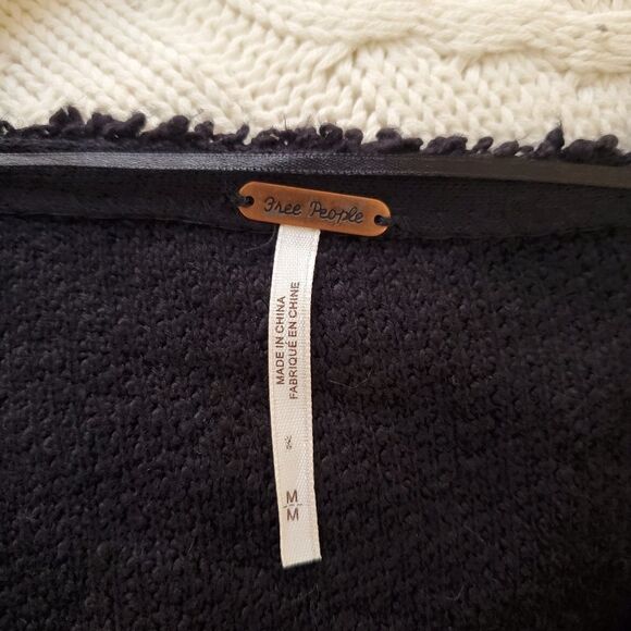 FREE PEOPLE | Popcorn Crop Sweater - Black - Picture 14 of 15